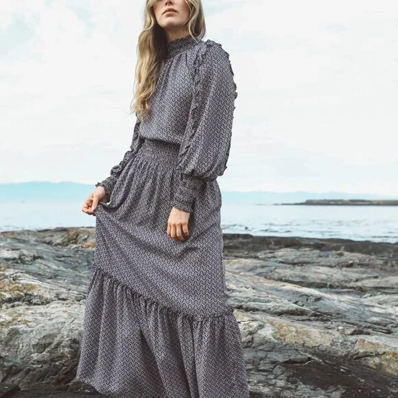 Max Studio Bohemian Maxi Dress M - Picture 6 of 8